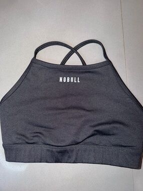 NOBULL Black High-Neck Strappy Sports Bra